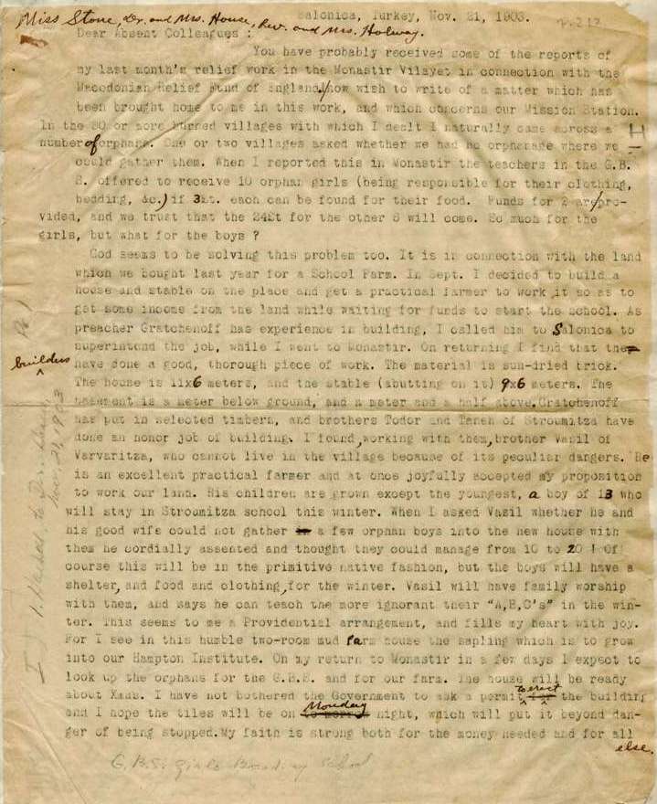 Letter - 21 November 1903