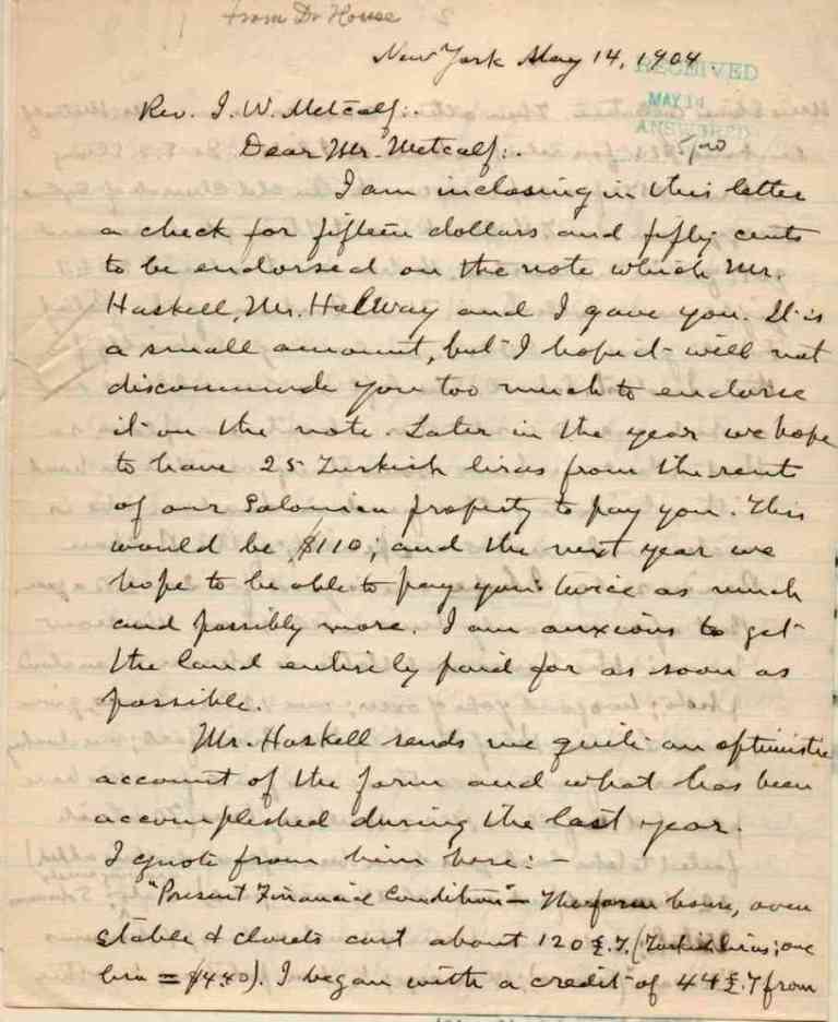 Letter - 14 May 1904